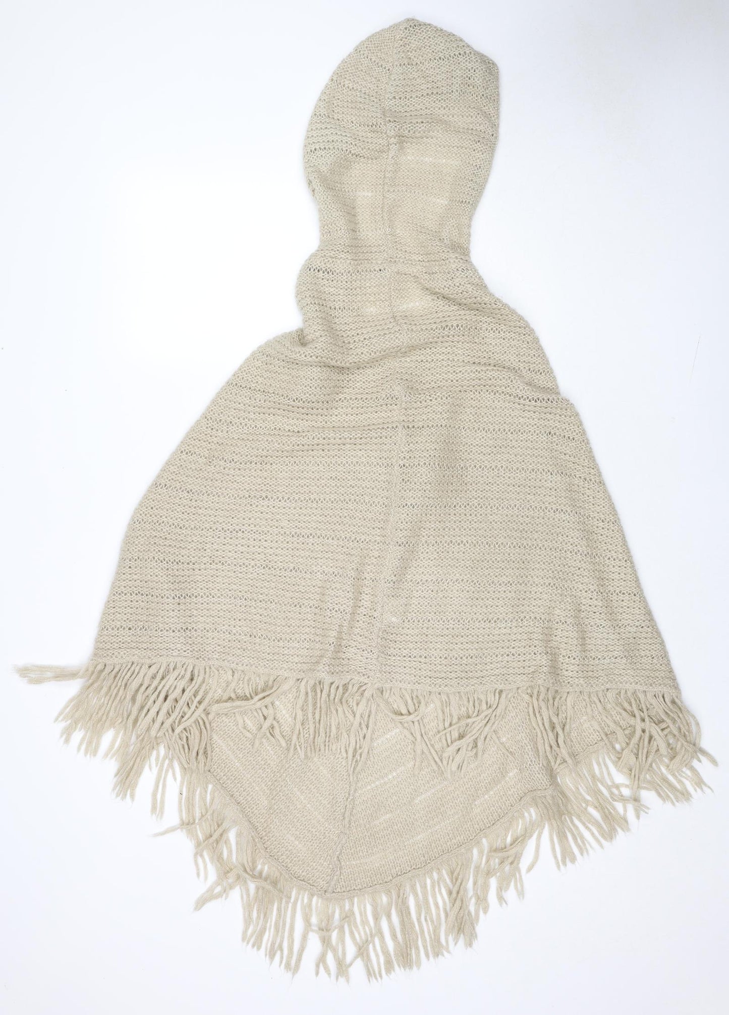 Store Twenty One Womens Beige Round Neck Polyester Pullover Jumper Size S - Poncho