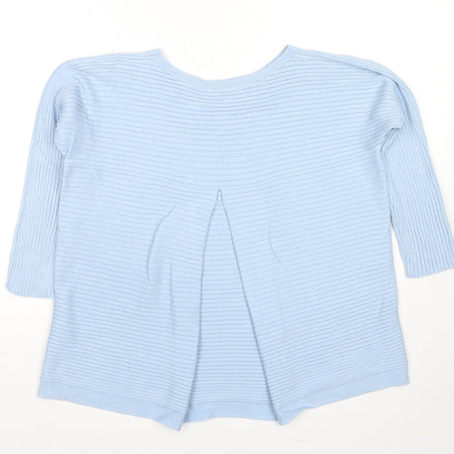 Phase Eight Womens Blue Round Neck Viscose Pullover Jumper Size S