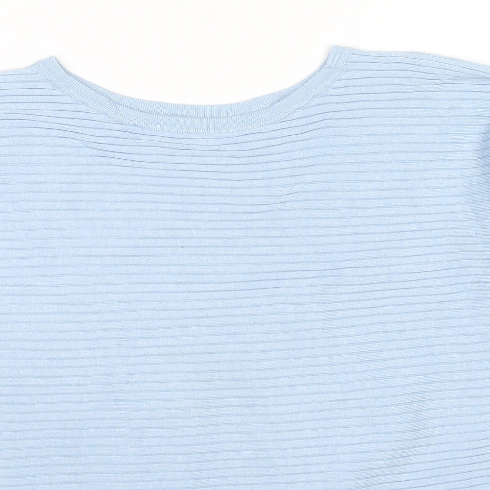 Phase Eight Womens Blue Round Neck Viscose Pullover Jumper Size S