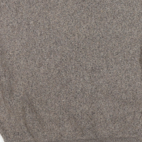 Selection Womens Brown Mock Neck Acrylic Pullover Jumper Size M