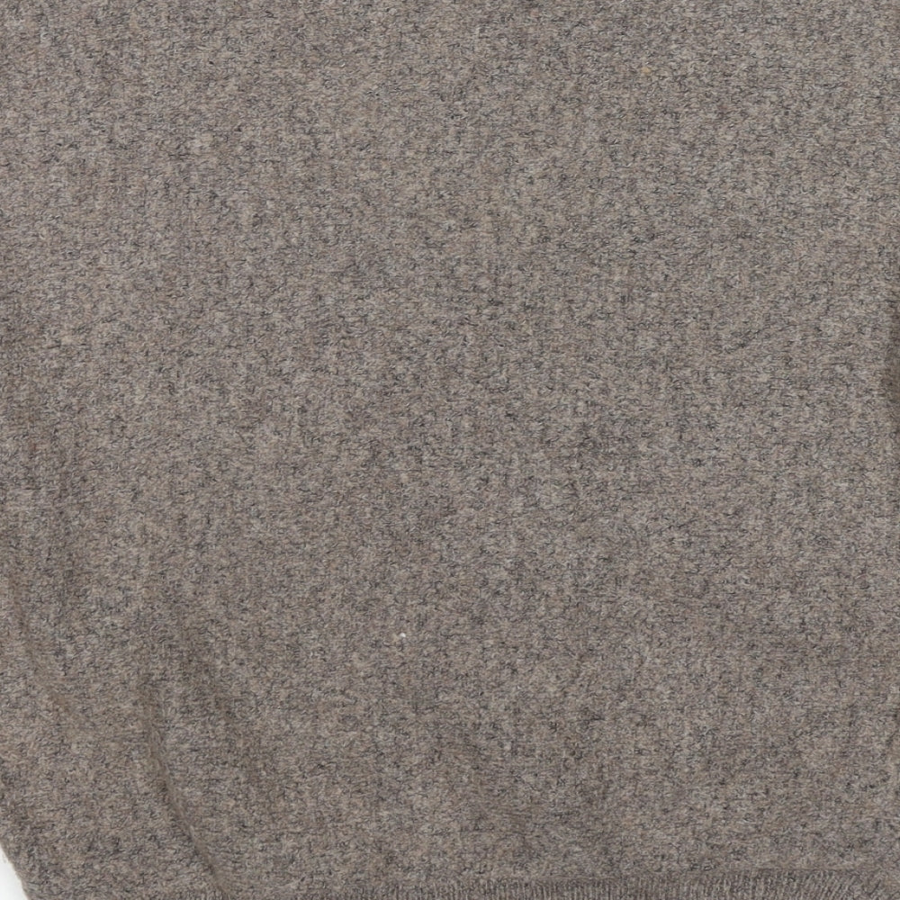 Selection Womens Brown Mock Neck Acrylic Pullover Jumper Size M