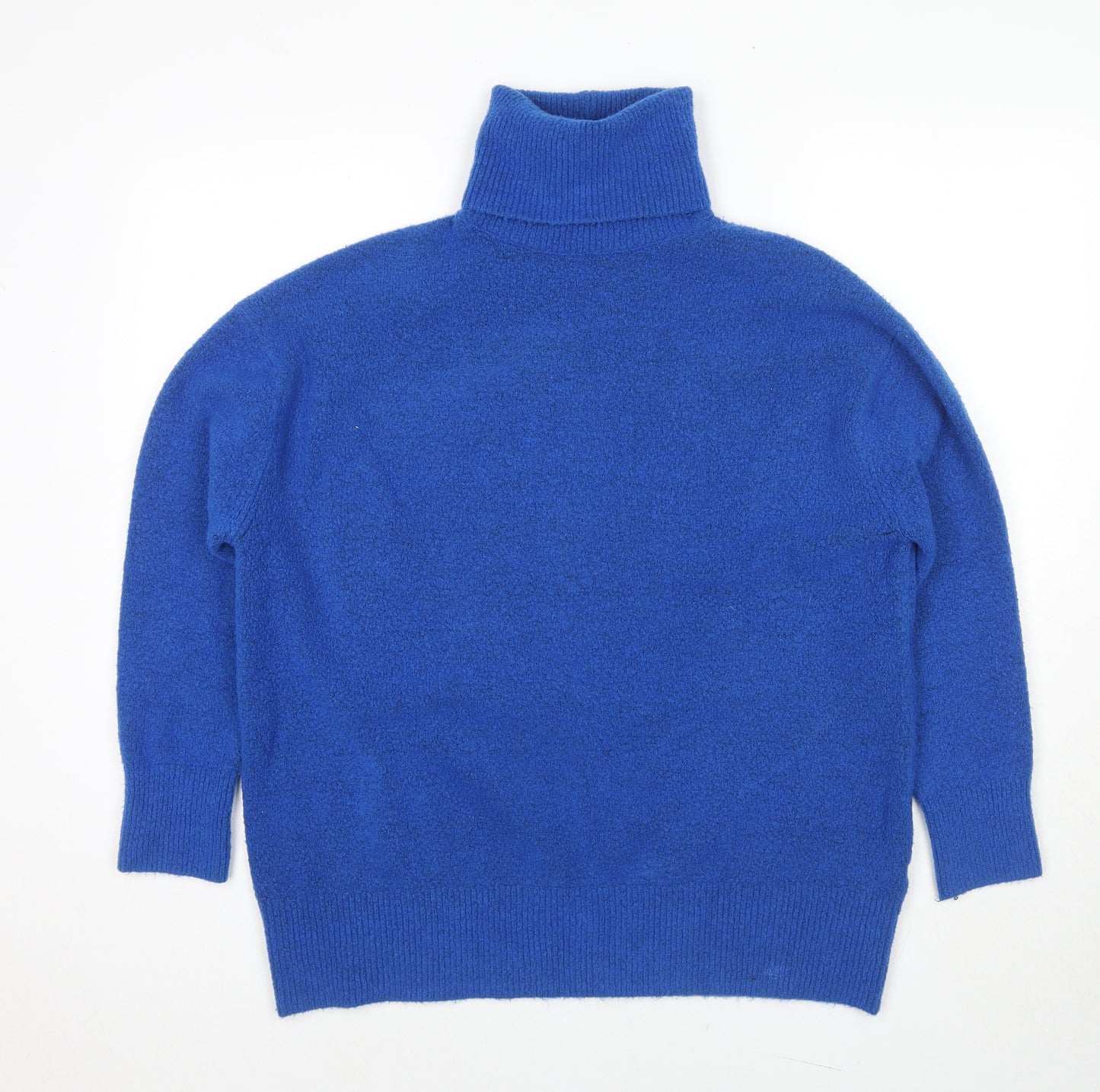 Zara Womens Blue Roll Neck Acrylic Pullover Jumper Size S