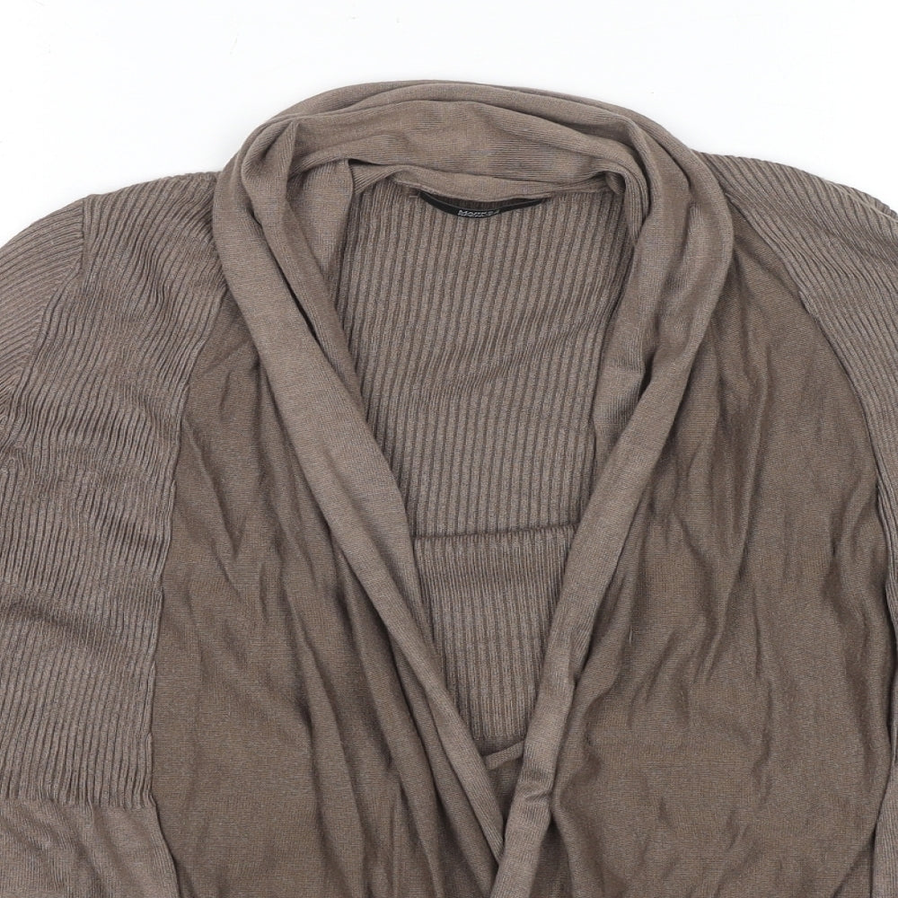 Marks and Spencer Womens Brown V-Neck Viscose Cardigan Jumper Size 14