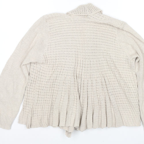 Remel London Womens Beige V-Neck Cotton Cardigan Jumper Size M - Size M/L