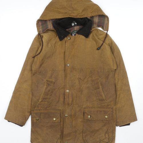 Portmann Boys Brown Jacket Coat Size 13 Years Zip - Waxed