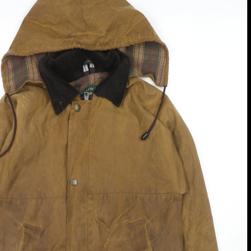 Portmann Boys Brown Jacket Coat Size 13 Years Zip - Waxed