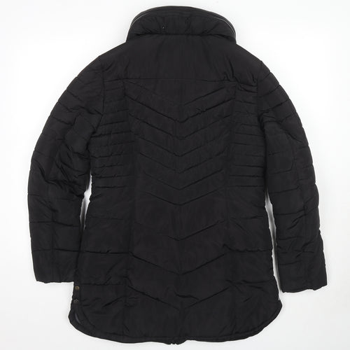 NEXT Womens Black Puffer Jacket Jacket Size 12 Zip