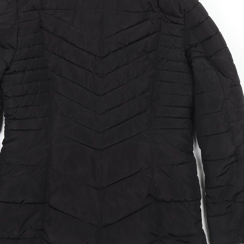 NEXT Womens Black Puffer Jacket Jacket Size 12 Zip