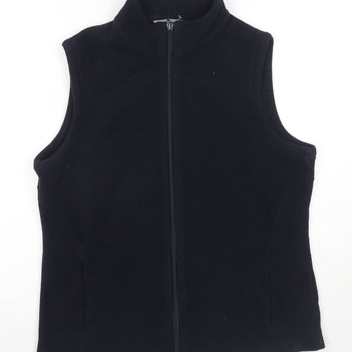 Marks and Spencer Womens Blue Gilet Waistcoat Size 12 Zip