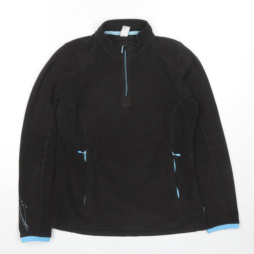 DECATHLON Womens Black Polyester Pullover Sweatshirt Size XS Pullover