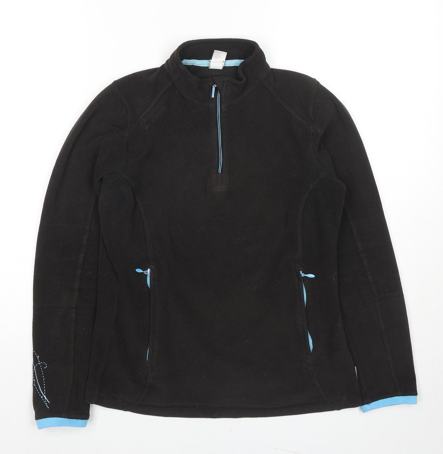 DECATHLON Womens Black Polyester Pullover Sweatshirt Size XS Pullover