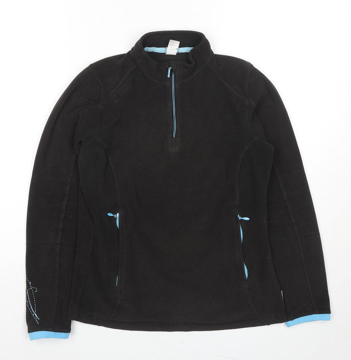 DECATHLON Womens Black Polyester Pullover Sweatshirt Size XS Pullover