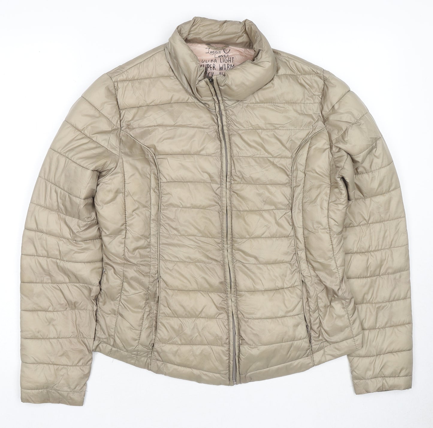 Lottie Loves Womens Beige Jacket Size S Zip