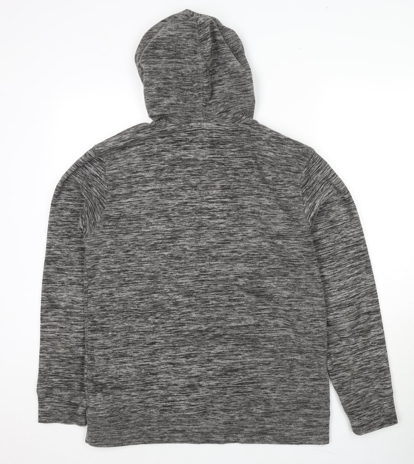 NEXT Mens Grey Striped Polyester Pullover Hoodie Size L