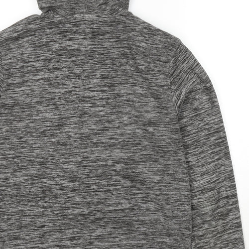 NEXT Mens Grey Striped Polyester Pullover Hoodie Size L