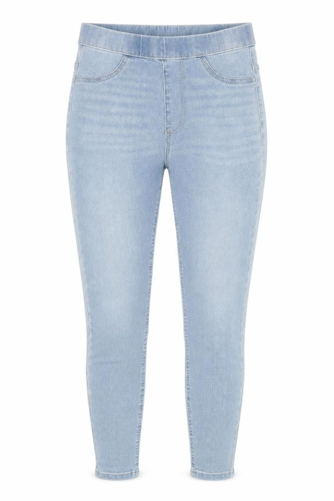 Marks and Spencer Womens Blue Cotton Jegging Jeans Size 8 L26 in Regular Zip