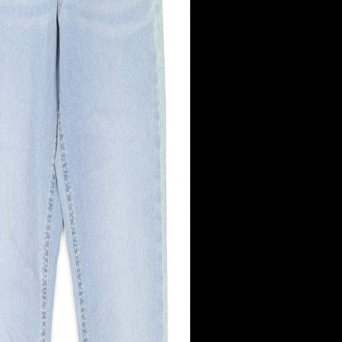 Marks and Spencer Womens Blue Cotton Jegging Jeans Size 8 L26 in Regular Zip