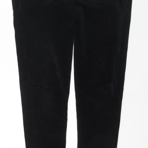Marks and Spencer Womens Black Polyester Trousers Size 34 in L28 in Regular Zip