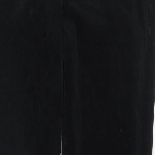 Marks and Spencer Womens Black Polyester Trousers Size 34 in L28 in Regular Zip