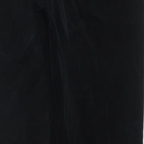 Marks and Spencer Womens Black Polyester Trousers Size 34 in L28 in Regular Zip