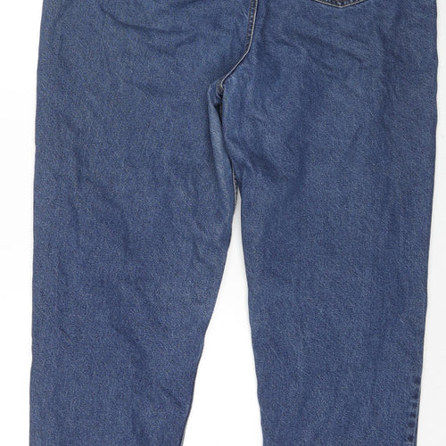 ASOS Curve Womens Black Cotton Straight Jeans Size 18 L32 in Regular Zip