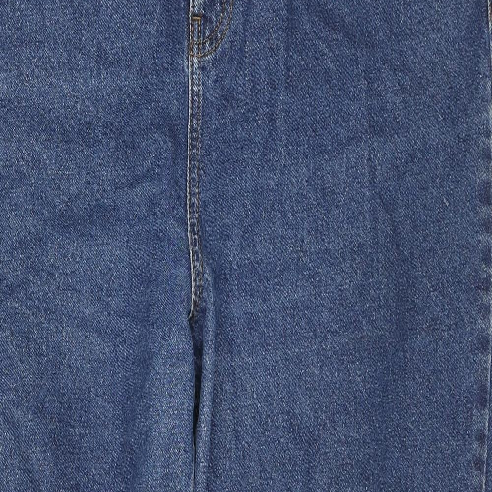 ASOS Curve Womens Black Cotton Straight Jeans Size 18 L32 in Regular Zip