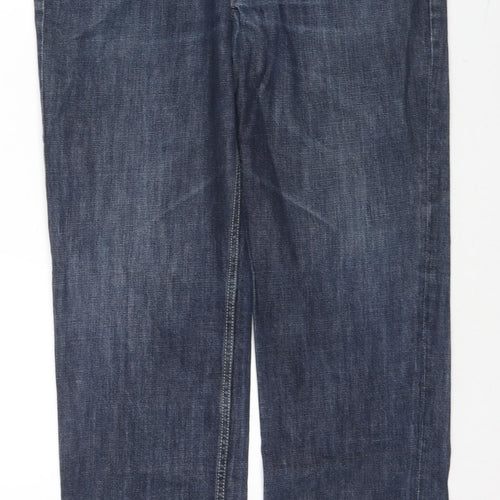 Red Herring Mens Blue Cotton Straight Jeans Size 36 in L31 in Regular Zip