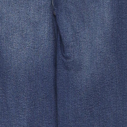 Marks and Spencer Womens Blue Cotton Skinny Jeans Size 12 L26 in Regular Zip