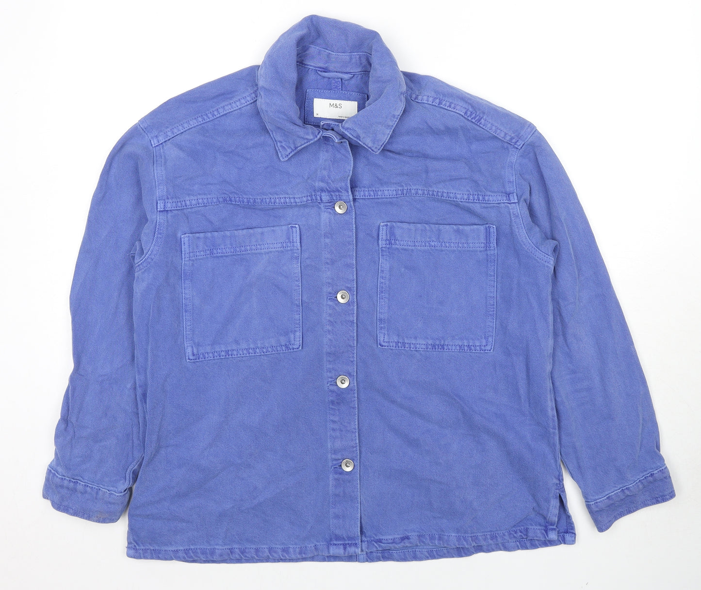 Marks and Spencer Womens Blue Jacket Size M Button