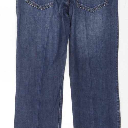 Autograph Mens Blue Cotton Straight Jeans Size 32 in L28 in Regular Zip - Customized Lenght