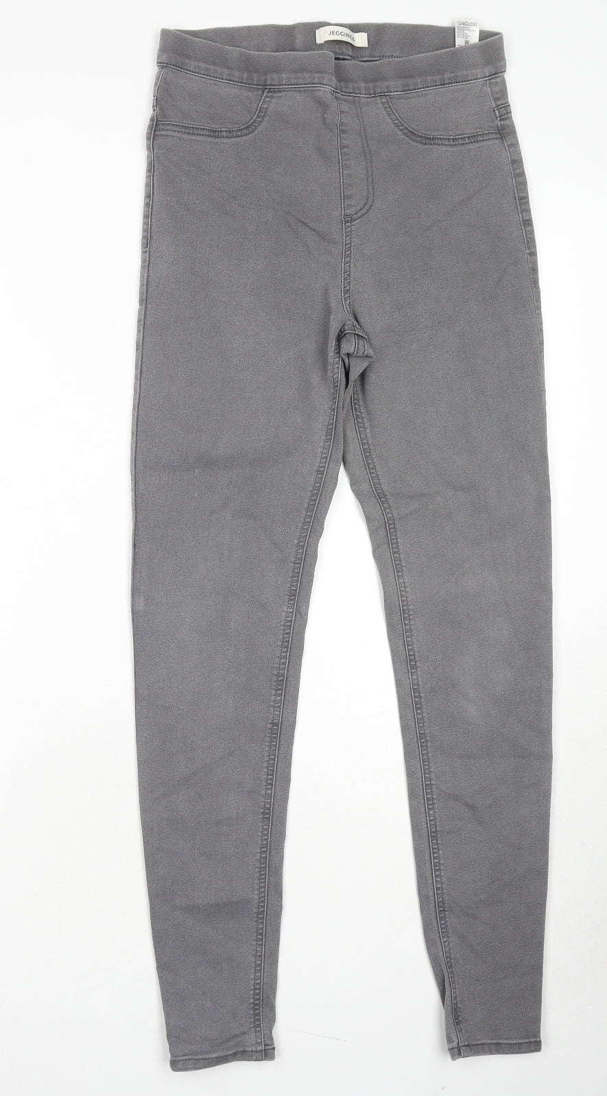 Marks and Spencer Womens Grey Cotton Jegging Jeans Size 10 L29 in Regular