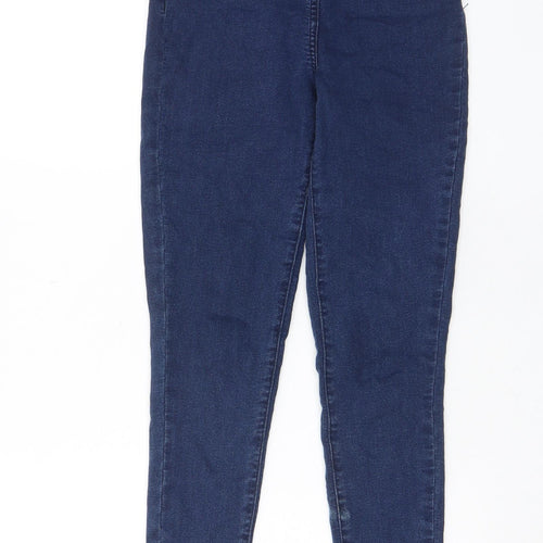 COLLUSION Womens Blue Cotton Skinny Jeans Size 24 in L28 in Regular Zip