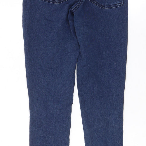 COLLUSION Womens Blue Cotton Skinny Jeans Size 24 in L28 in Regular Zip