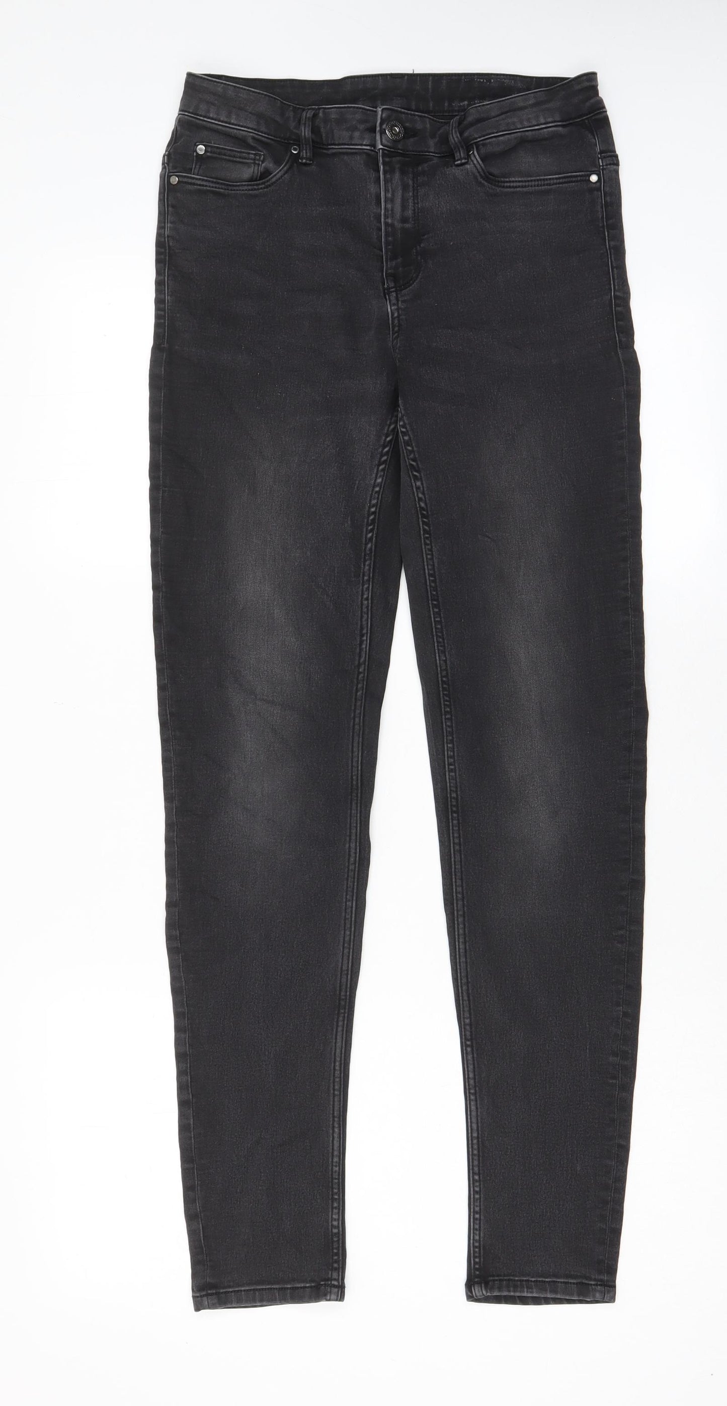 ESMARA Womens Grey Cotton Skinny Jeans Size 28 in L30 in Regular Zip - Pockets