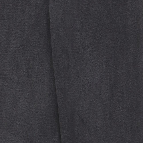 Marks and Spencer Womens Grey Cotton Straight Jeans Size 18 L28 in Regular Zip - Pockets