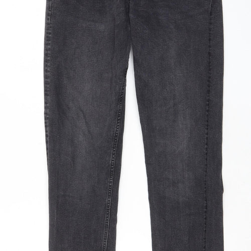Firetrap Mens Grey Cotton Straight Jeans Size 34 in L32 in Regular Zip - Pockets