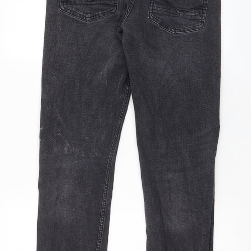 Firetrap Mens Grey Cotton Straight Jeans Size 34 in L32 in Regular Zip - Pockets
