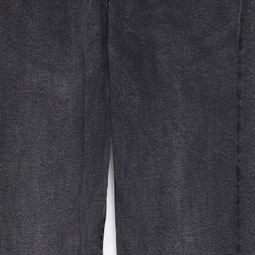 Firetrap Mens Grey Cotton Straight Jeans Size 34 in L32 in Regular Zip - Pockets