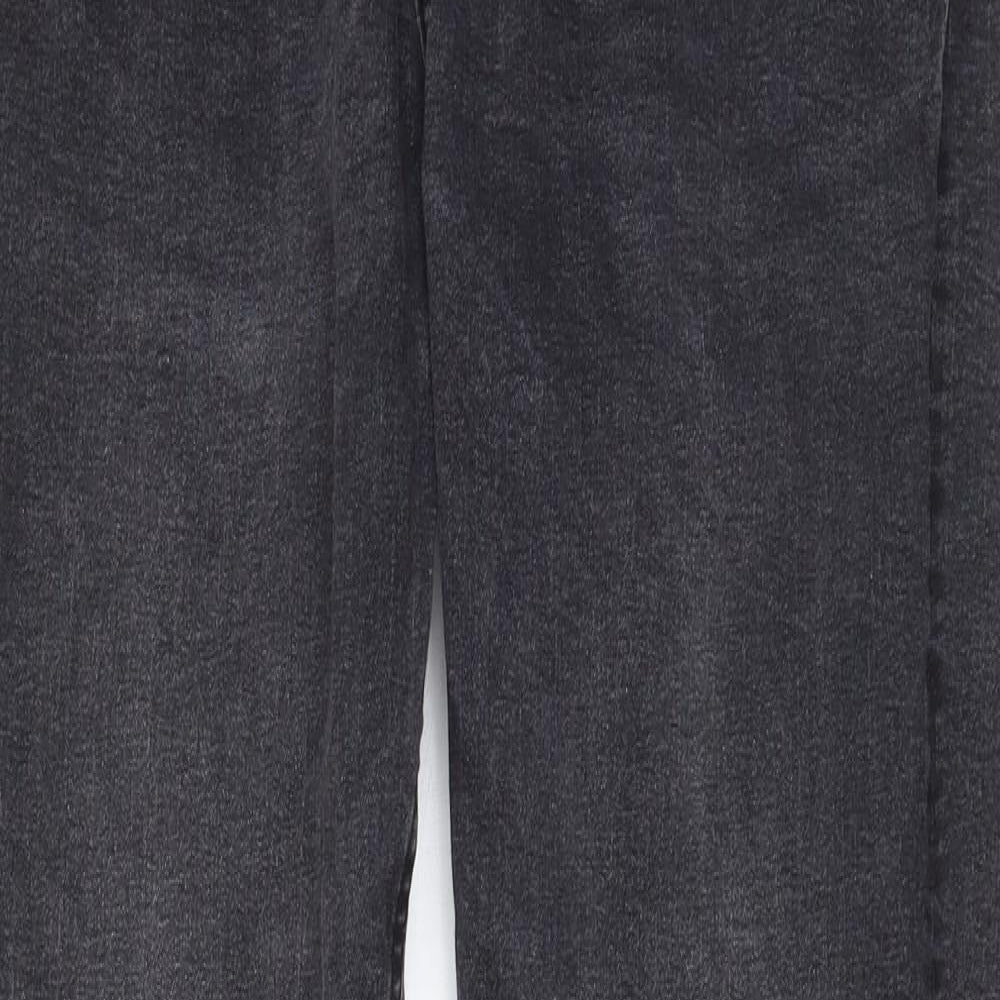 Firetrap Mens Grey Cotton Straight Jeans Size 34 in L32 in Regular Zip - Pockets