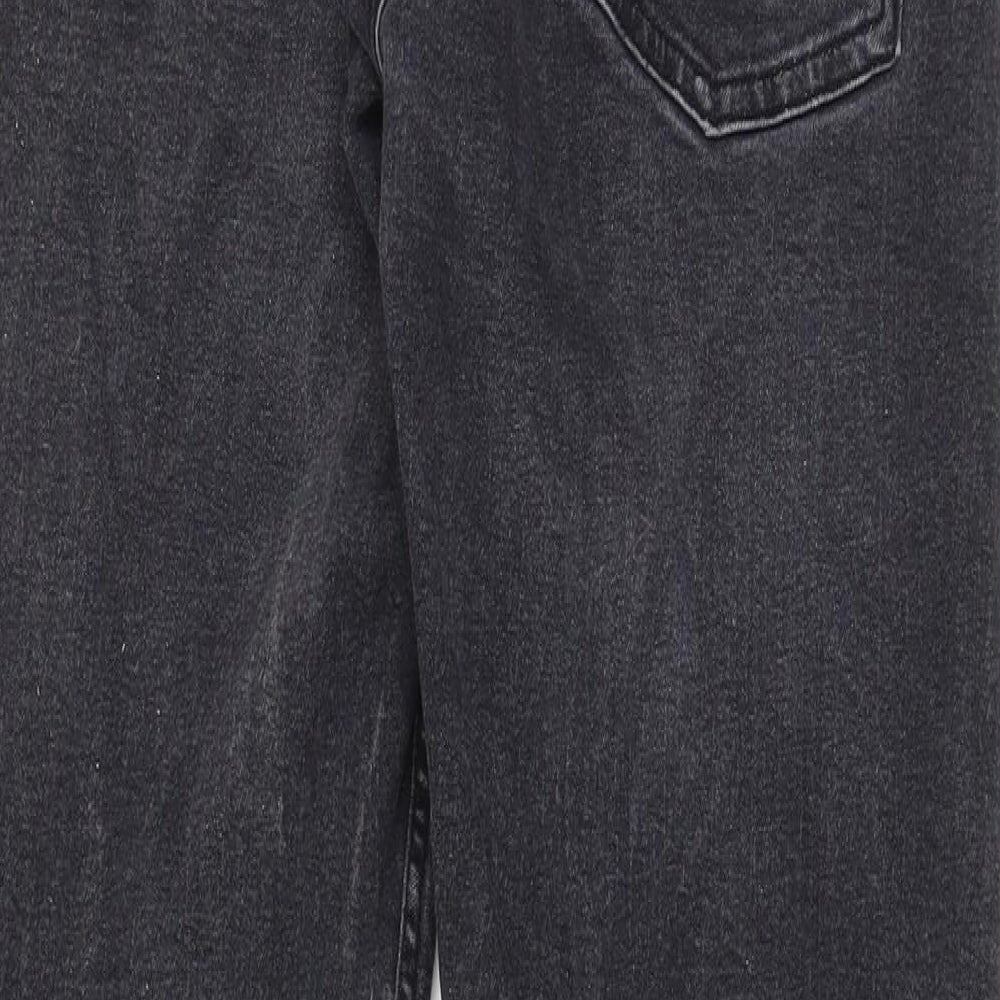 Firetrap Mens Grey Cotton Straight Jeans Size 34 in L32 in Regular Zip - Pockets