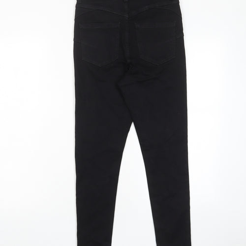 New Look Womens Black Cotton Skinny Jeans Size 10 L25 in Regular Zip - Pockets