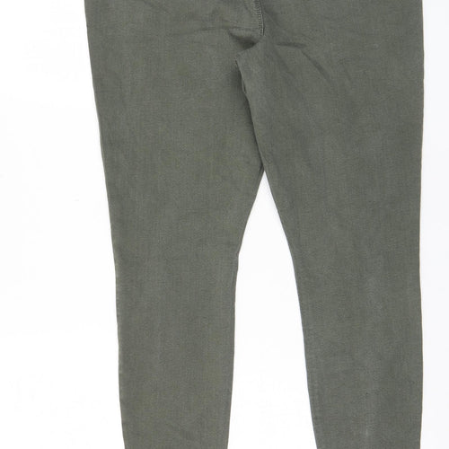 Papaya Womens Green Cotton Jegging Jeans Size 16 L27 in Regular