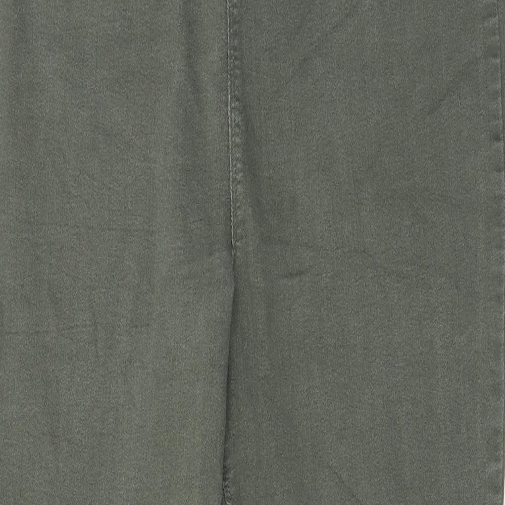 Papaya Womens Green Cotton Jegging Jeans Size 16 L27 in Regular