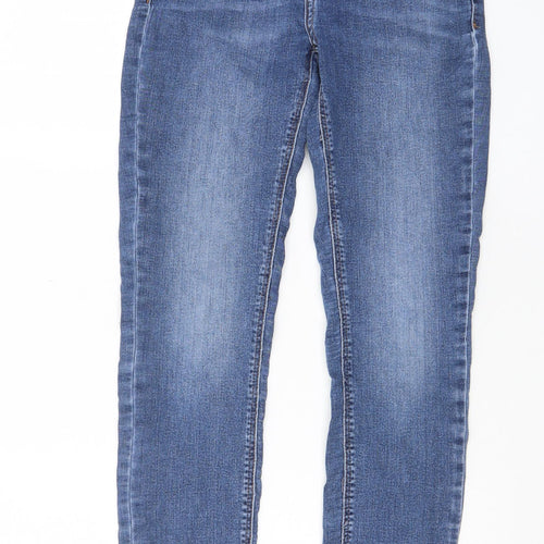 Jack Wills Womens Blue Cotton Skinny Jeans Size 27 in L27 in Regular Zip - Pockets