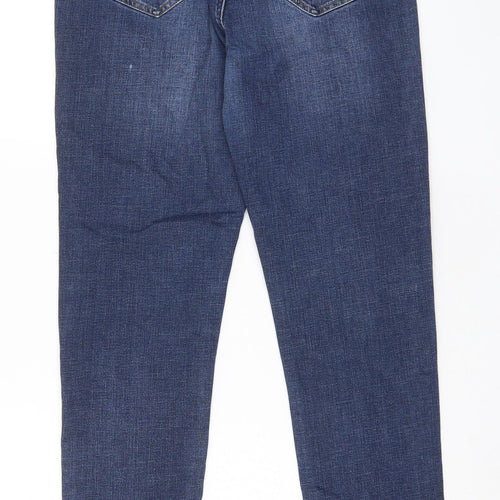 RJR.John Rocha Womens Blue Cotton Skinny Jeans Size 16 L28 in Slim Zip - Pockets