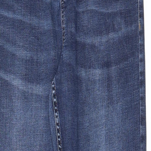 RJR.John Rocha Womens Blue Cotton Skinny Jeans Size 16 L28 in Slim Zip - Pockets