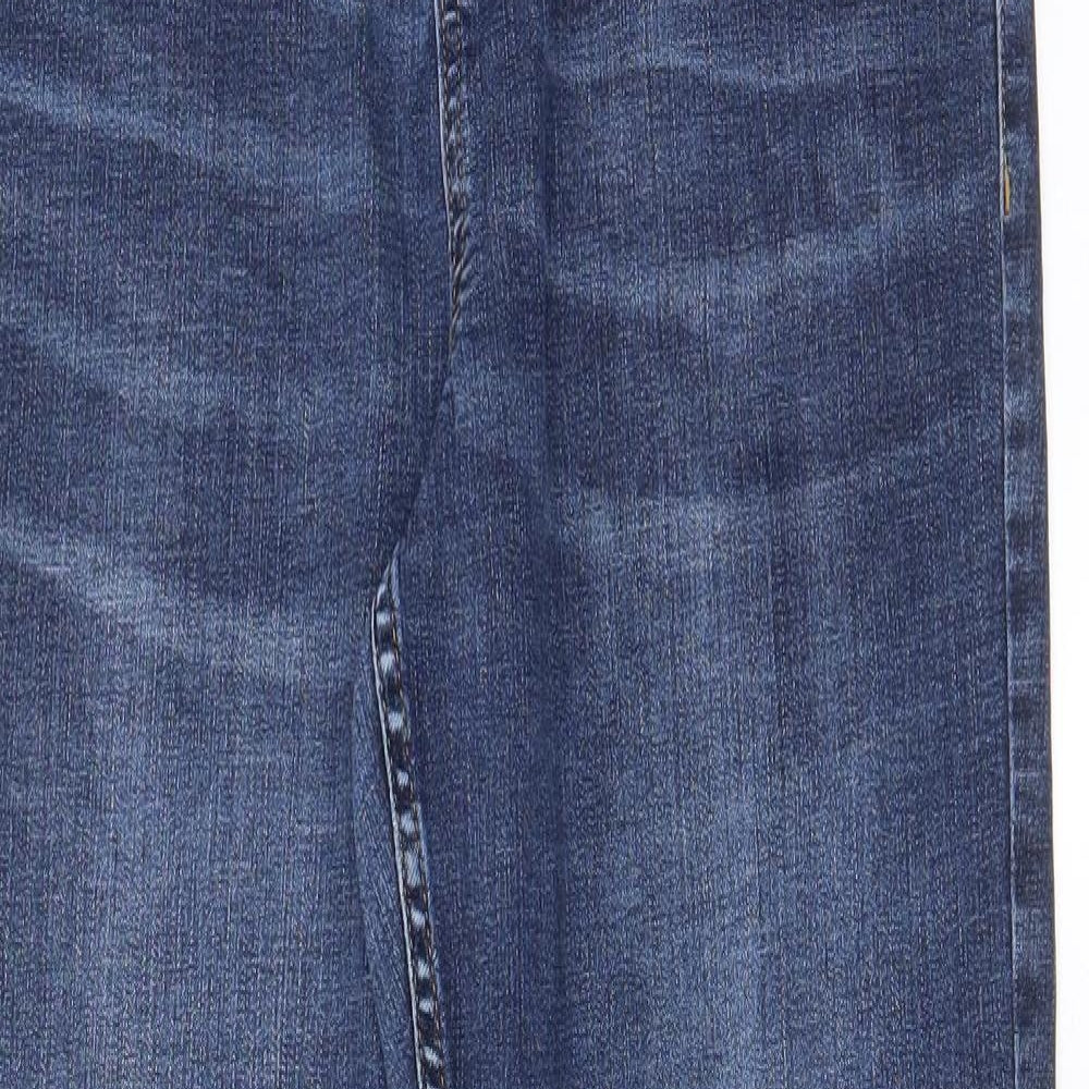 RJR.John Rocha Womens Blue Cotton Skinny Jeans Size 16 L28 in Slim Zip - Pockets