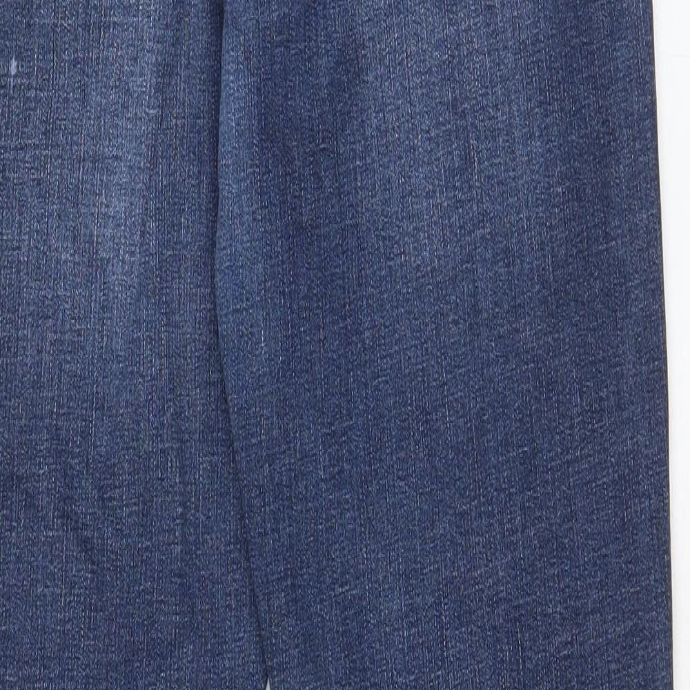 RJR.John Rocha Womens Blue Cotton Skinny Jeans Size 16 L28 in Slim Zip - Pockets