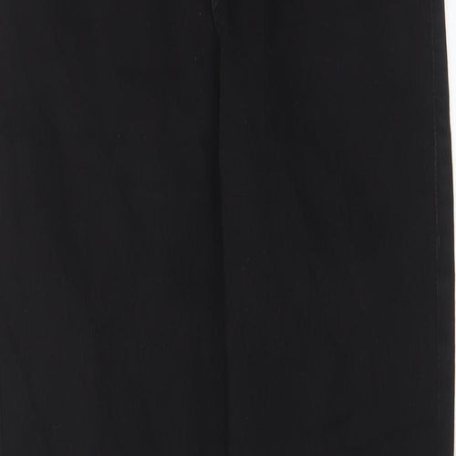 Marks and Spencer Womens Black Cotton Skinny Jeans Size 10 L28 in Regular Zip - Pockets
