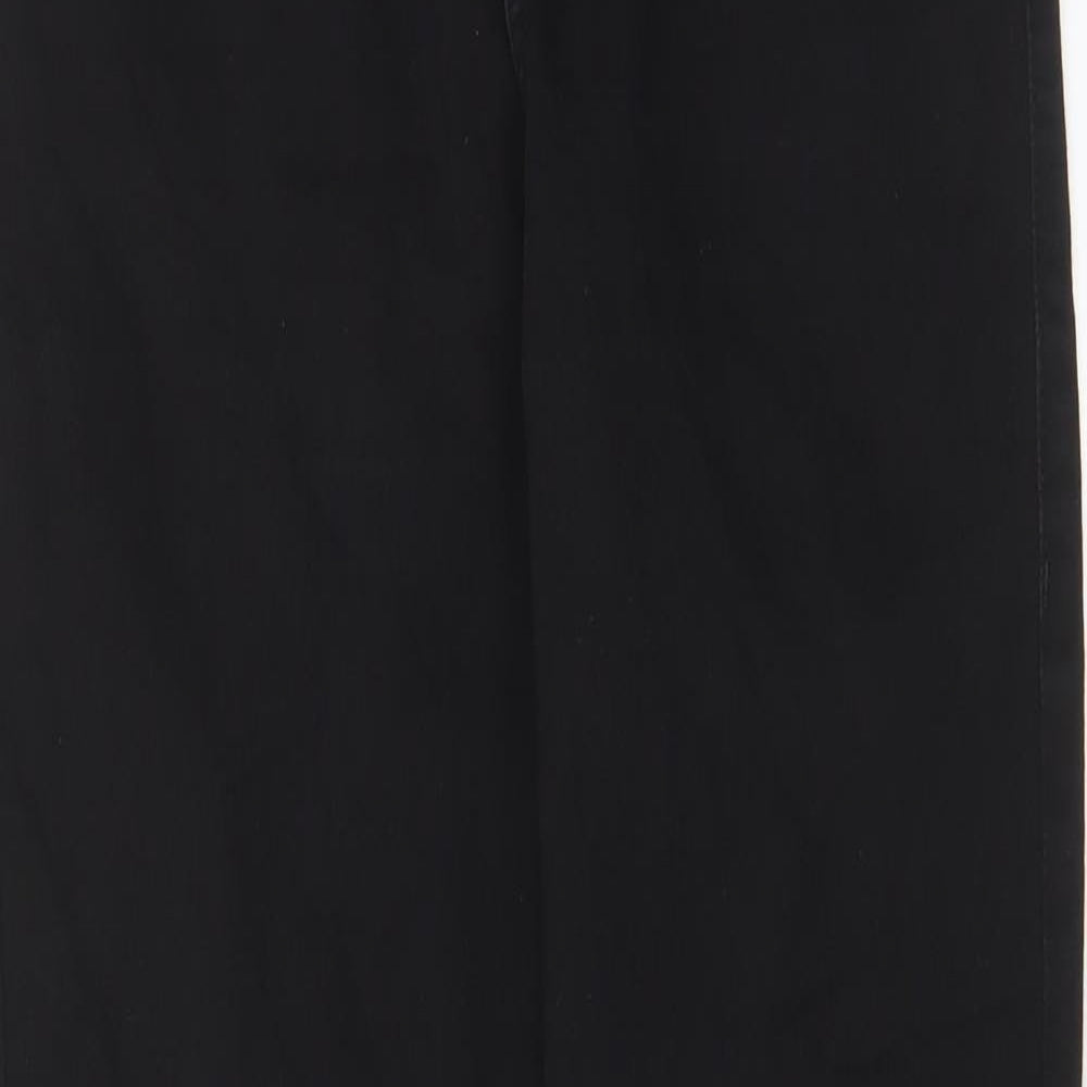 Marks and Spencer Womens Black Cotton Skinny Jeans Size 10 L28 in Regular Zip - Pockets